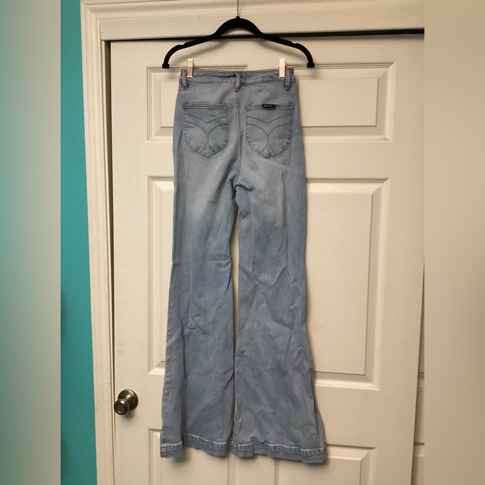 ROLLA'S Light Blue High-Rise Flare Jeans - Picture 4 of 7